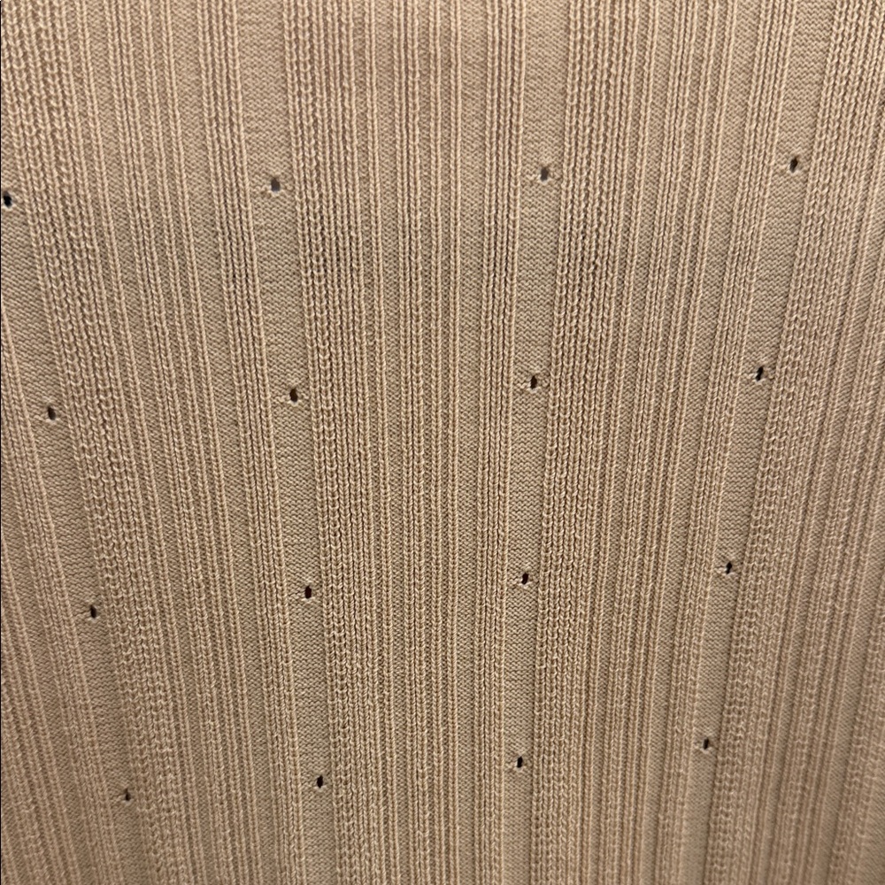 Sandro Tan Ribbed Button-Up Cardigan - Picture 3 of 6